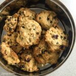 rock cakes in biscuit tin.