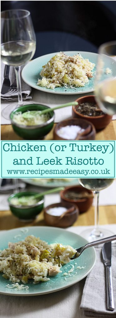 chicken or turkey and leek risotto by recipesmadeeasy.co.uk
