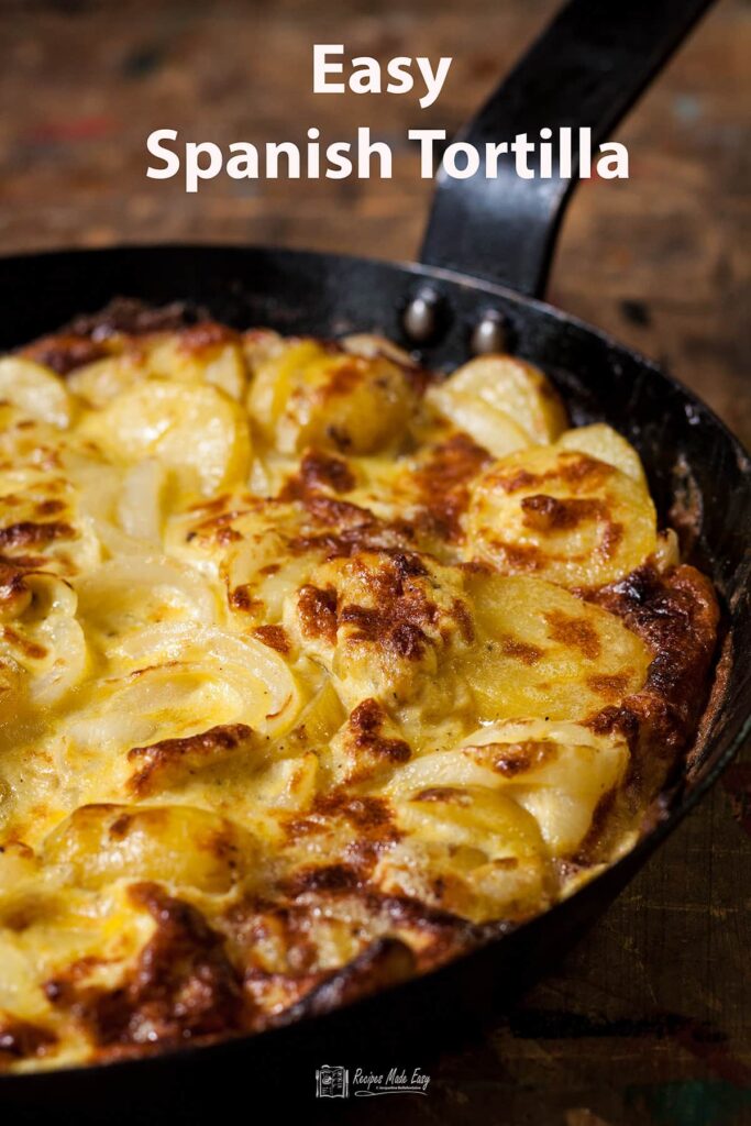 Spanish Tortilla in pan.