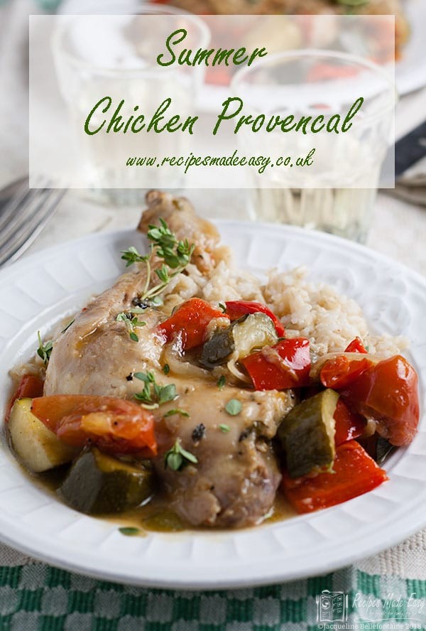 plate of summer chicken provencal