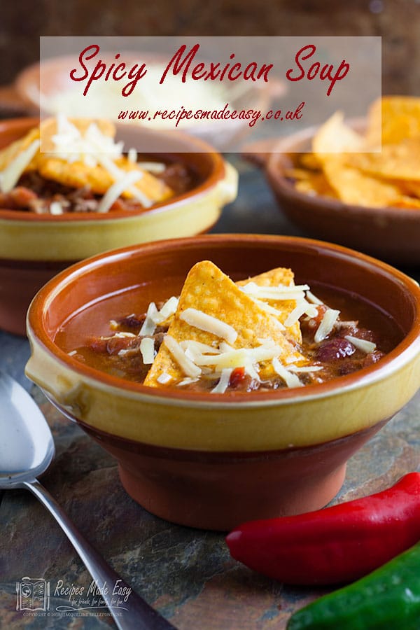 3 bowls mexican soup