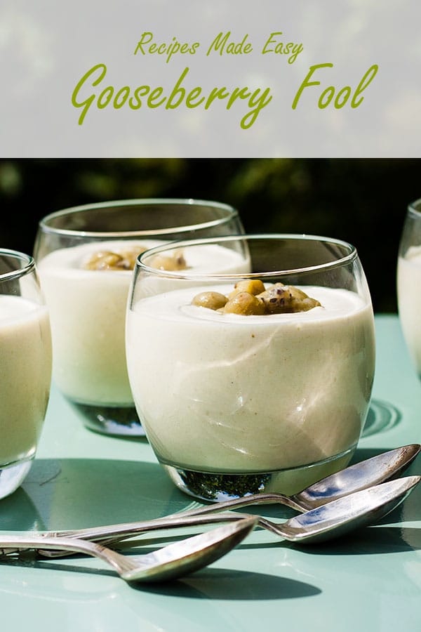 3 glasses of gooseberry fool