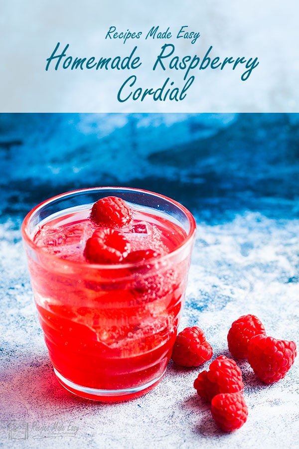 glass of raspberry squash