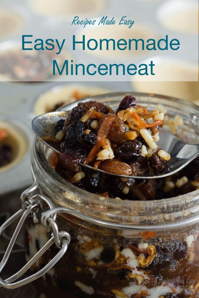 spoon of homemade mincemeat