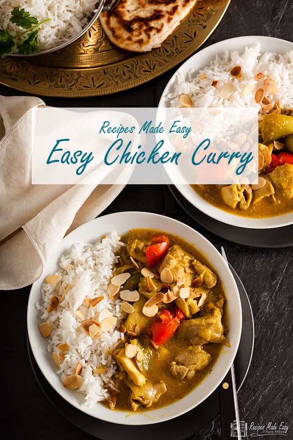 two servings of easy chciken curry.