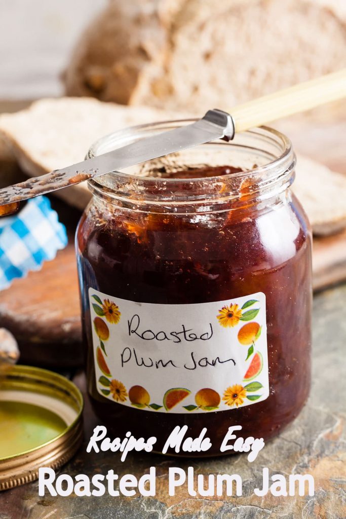 jar of roasted plum ja