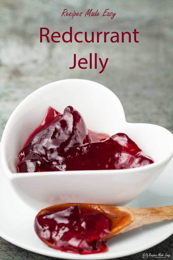 redcurrant jelly in a dish.