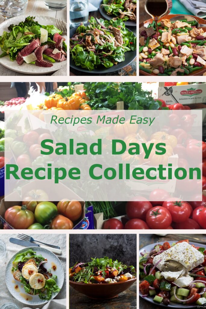 collage of salad recipes